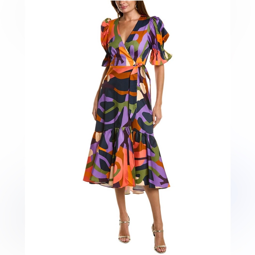 Hutch Short Sleeve Wrap Midi Dress